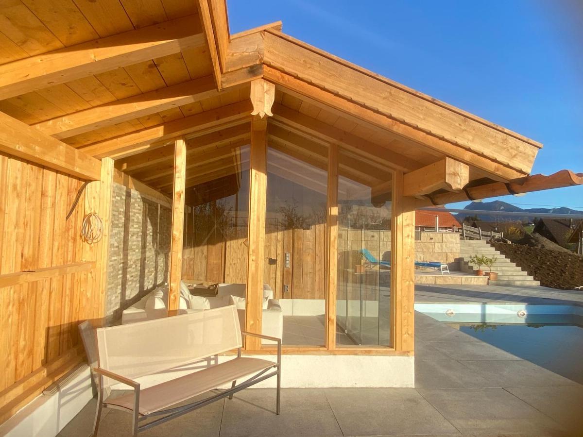 Private Luxury Chalet Siegsdorf Bagian luar foto